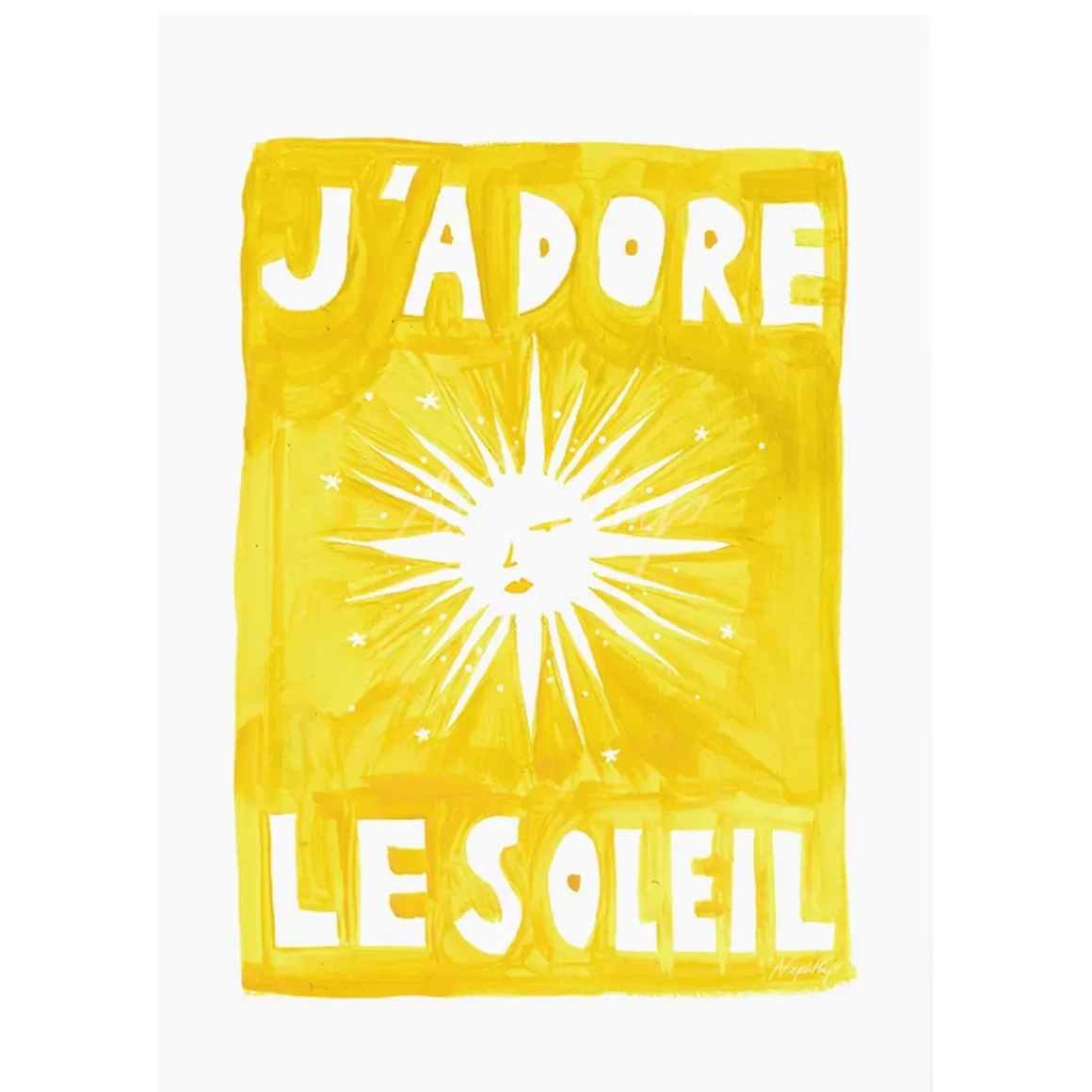 Affiche A3 J'adore Le Soleil - Original