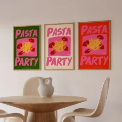 Affiche A3 Pasta Party Cream
