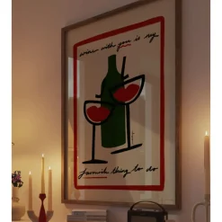 Affiche A3 Wine With You With Border