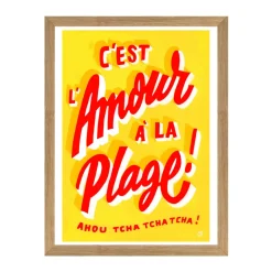 Affiche C'est l'amour à la Plage Toqué Frères - 30 cm x 40 cm