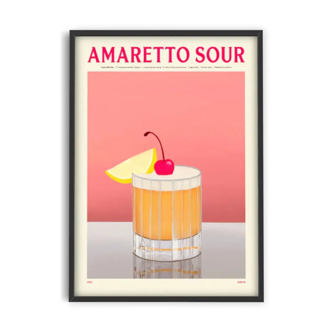 Affiche Cocktail - Elin PK - Amaretto Sour