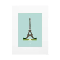 Affiche Le Duo Archi Eiffel Tower France - 30 cm x 40 cm