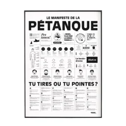 Affiche Le manifeste de la pétanque - 50 x 70 cm