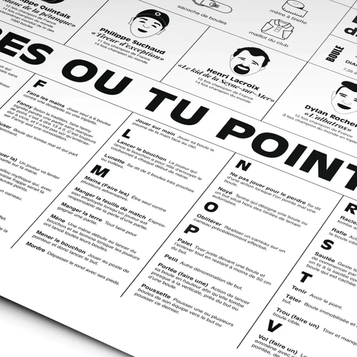 Affiche Le manifeste de la pétanque - 50 x 70 cm