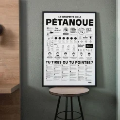 Affiche Le manifeste de la pétanque - 50 x 70 cm