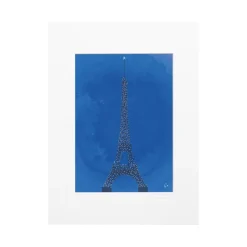 Affiche Paris Tour Eiffel WLPP - 22 x 22 cm