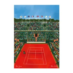 Affiche 11 Rolland Garros - Clara Panetier - 30 x 40 cm
