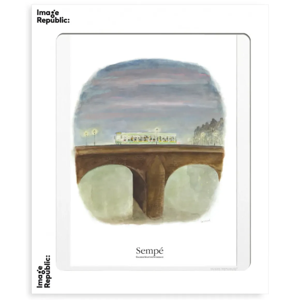 Affiche Sempe Bus Nuit - 40 x 50 cm