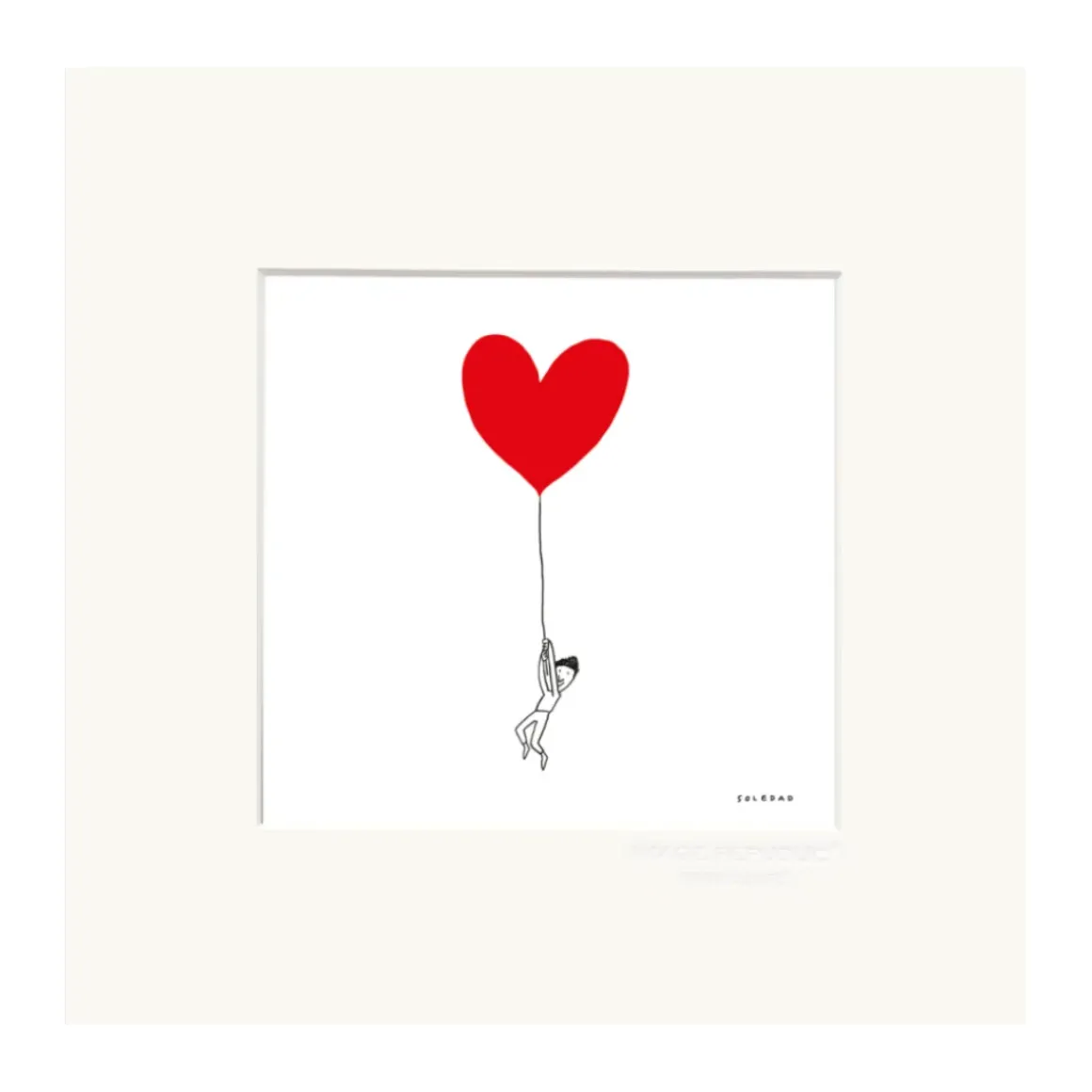 Affiche Soledad 2021 Ballon Coeur - 22 x 22 cm