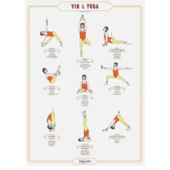 Affiche Vin u0026 Yoga