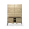 Armoire Ligna en chêne noir - 4 Portes, 2 Tiroirs
