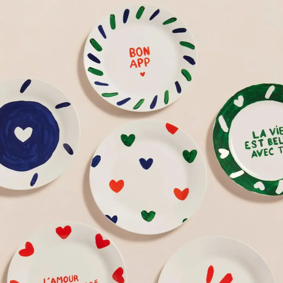 Assiette Coeurs All-Over