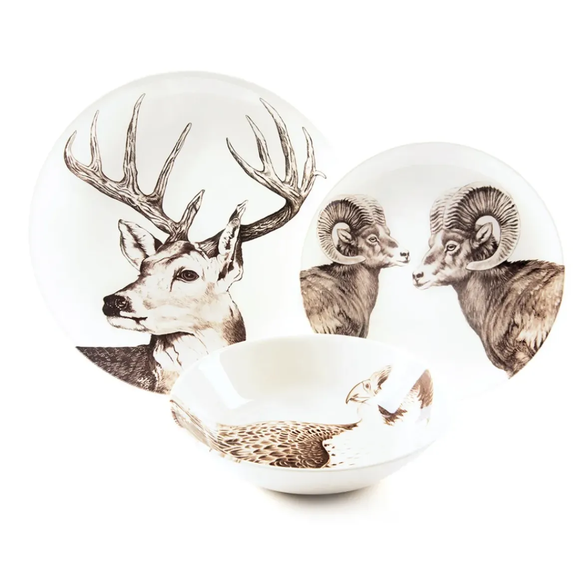 Assiette plate - Cerf