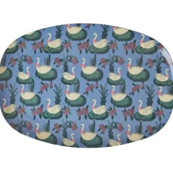 Assiette rectangulaire Cygne