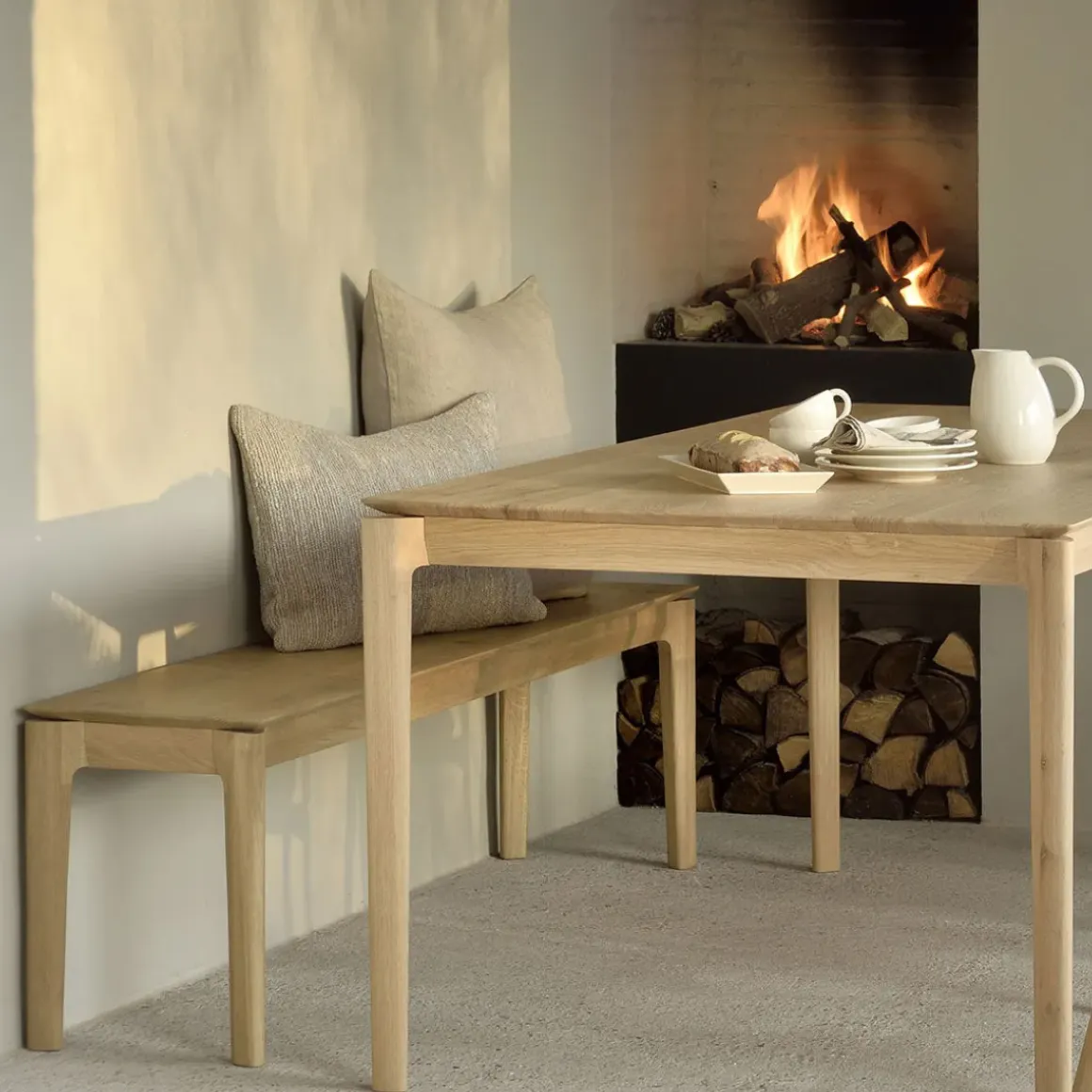 Banc Bok Chêne 166 x 35 x h 46 cm