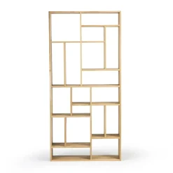 Bibliothèque M en chêne - h 219 cm