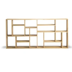 Bibliothèque M en chêne - h 219 cm