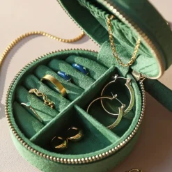 Boite à Bijoux brodée Soleil et Lune