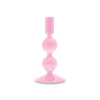 Bougeoir en Verre - Rose
