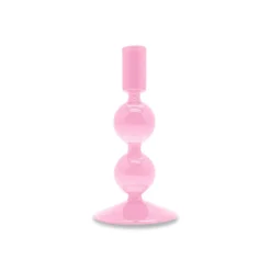Bougeoir en Verre - Rose