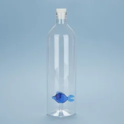 Bouteille Atlantis Blue fish en verre borosilicate - 1,2 L