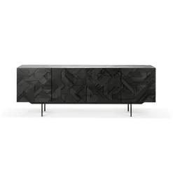 Buffet Graphic en teck verni - 4 portes
