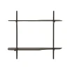Bureau Mural PI en Acajou Vernis - 140 x 48 x 126 cm
