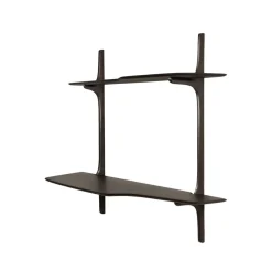 Bureau Mural PI en Acajou Vernis - 140 x 48 x 126 cm