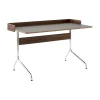 Bureau Pavilion AV17 Linoleum Iron 4178 - Noyer / Pieds Chrome