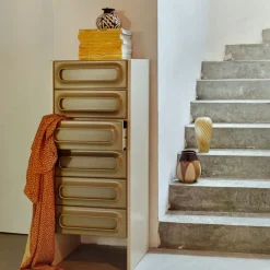 Cabinet Space Drawer - 45 x 40 x 113 cm - Sage u0026 Cream