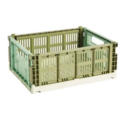 Caisse Crate Mix - Olive / Menthe foncée