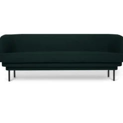 Canapé Cornice 3 places en velours - Vert Canard u0026 Métal noir