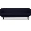 Canapé Cornice 3 places en velours - Bleu nuit u0026 Métal noir