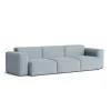 Canapé Mags Soft Low 3 places - Combinaison 1 - Steelcut Trio 713 - Coutures Dark Grey