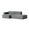Canapé Méridienne Mags Soft Low 2.5 places - Combinaison 3 left - Hallingdal 130 - Coutures Light Grey