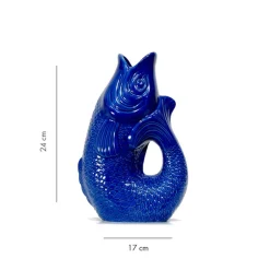 Carafe / Vase Monsieur Carafon Poisson - Azur