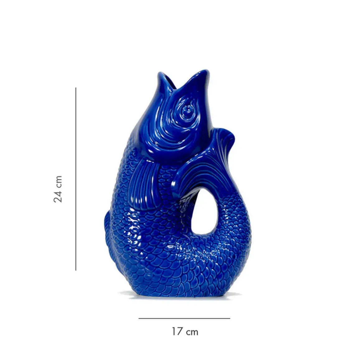 Carafe / Vase Monsieur Carafon Poisson - Azur