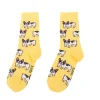 Chaussettes Bouledogue Opaques - Jaune