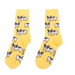 Chaussettes Bouledogue Opaques - Jaune