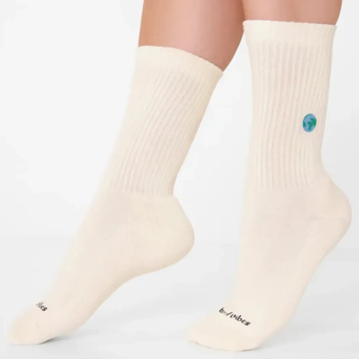 Chaussettes brodées Monde