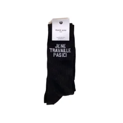 Chaussettes Je Ne Travaille Pas Ici 40/45 - Noir