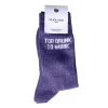 Chaussettes Too Drunk To Work Paillettes 36/40 - Violet