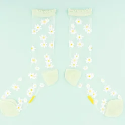 Chaussettes Transparentes 35/40 - Pâquerettes