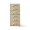 Commode 6 Tiroirs - 45 x 40.5 x 97.5 cm - Crème