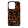 Coque de téléphone cuir guépard cappuccino