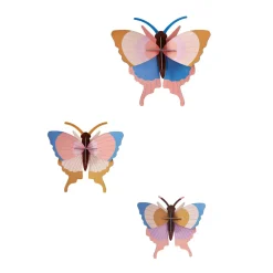 Décoration murale Gold Rim Butterflies - Lot de 3