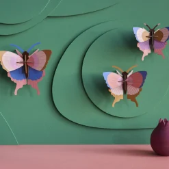 Décoration murale Gold Rim Butterflies - Lot de 3