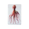 Décoration murale Poulpe Portugais Rouge sur fond blanc - 20 x 29 cm