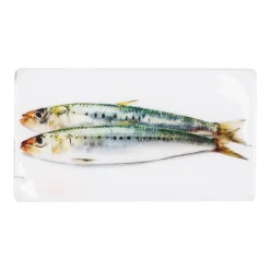 Décoration murale Sardines vertes - 35 x 20 cm