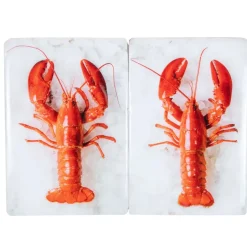 Décoration murale Twin Homard rouge #1 sur fond blanc - 20 cm x 29 cm